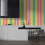 Papier peint Fond rayé coloré avec de nombreuses lignes verticales