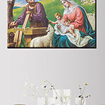 Tableaux Peinture d'un homme et d'une femme tenant un bébé dans leurs bras