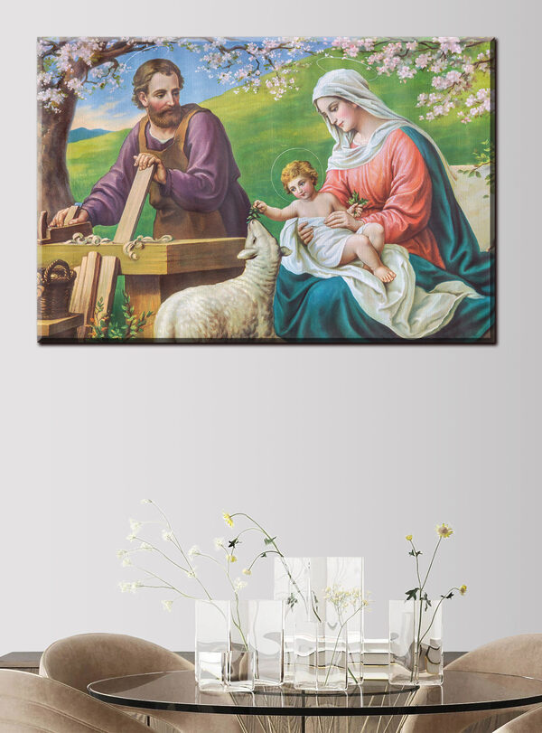 Peinture d'un homme et d'une femme tenant un bébé dans leurs bras Tableaux Peinture d'un homme et d'une femme tenant un bébé dans leurs bras