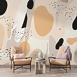 Papier peint Formes abstraites dans une palette neutre