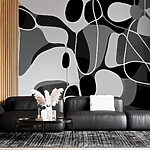 Papier peint Motif noir et blanc