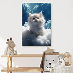 Tableaux Chat assis sur un nuage