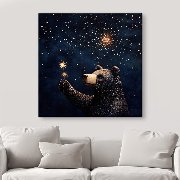 Ours tenant un cierge magique Tableaux Ours tenant un cierge magique