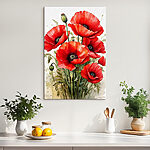 Tableaux Peinture de fleurs rouges