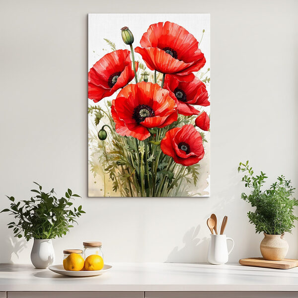 Peinture de fleurs rouges Tableaux Peinture de fleurs rouges
