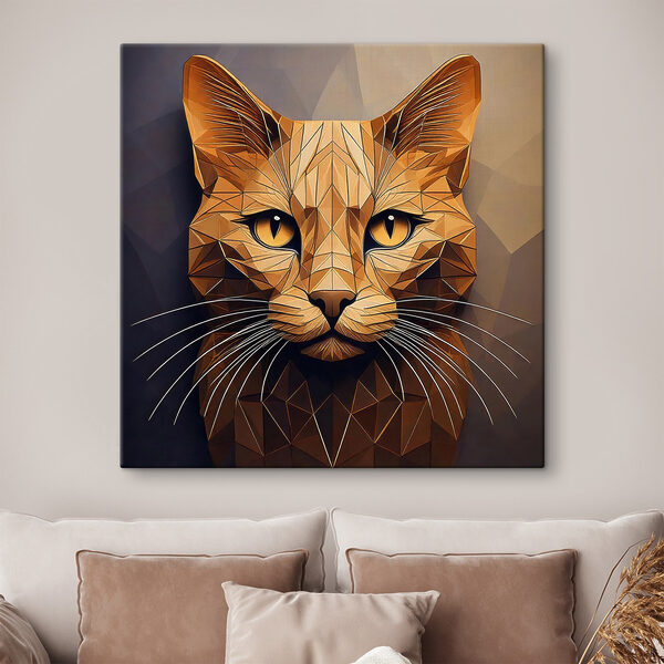 Chat avec un design low poly Tableaux Chat avec un design low poly