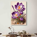 Tableaux Fleur violette et blanche