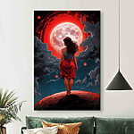 Tableaux Femme regardant la lune
