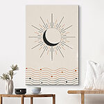Tableaux Lune avec rayons lumineux