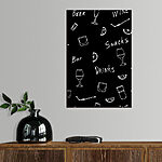 Tableaux Fond noir avec texte et lunettes blancs