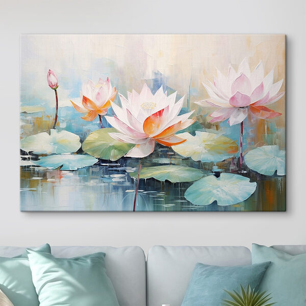 Peinture de fleurs sur l'eau Tableaux Peinture de fleurs sur l'eau
