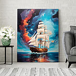 Tableaux Peinture d'un bateau dans l'eau
