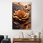 Tableaux Sculpture en bois d'une fleur
