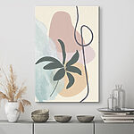 Tableaux Plante avec des feuilles et une spirale