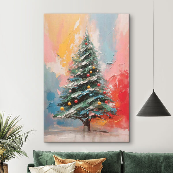 Peinture d'un arbre de Noël Tableaux Peinture d'un arbre de Noël