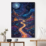 Tableaux Peinture d'un sentier en montagne