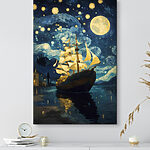 Tableaux Peinture d'un bateau dans l'eau