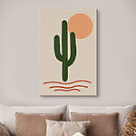 Tableaux Cactus avec un soleil derrière lui