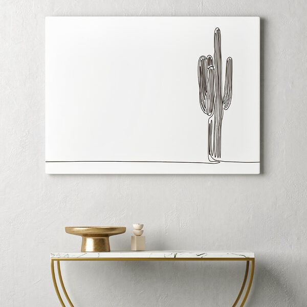 Cactus dessiné en une ligne Tableaux Cactus dessiné en une ligne