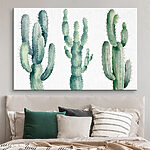 Tableaux Groupe de cactus sur fond blanc