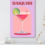 Tableaux Verre avec un verre et une tranche de citron vert