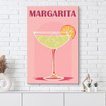 Tableaux Verre avec une boisson et une tranche d'orange