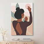 Tableaux Femme peignant un mur