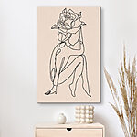 Tableaux Dessin d'une personne avec une rose