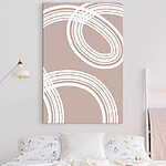 Tableaux Cercles blancs sur fond brun