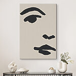 Tableaux Visage avec de la peinture noire