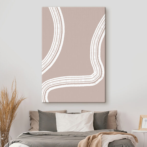 Lignes blanches sur fond rose Tableaux Lignes blanches sur fond rose