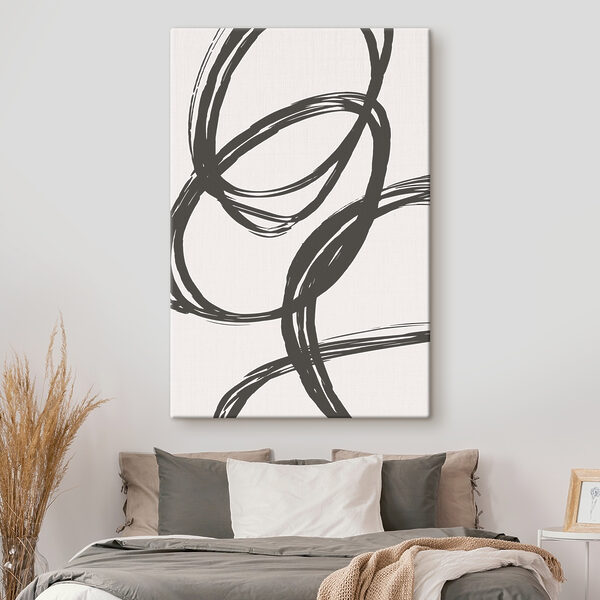 Dessin de cercles en noir et blanc Tableaux Dessin de cercles en noir et blanc