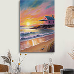 Tableaux Peinture d'une maison sur une plage