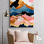 Tableaux Pics abstraits sous une lune douce