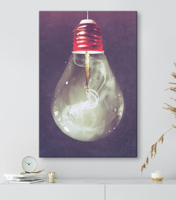 Ampoule avec feu Tableaux Ampoule avec feu