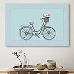 Tableaux Bicyclette avec des fleurs dans un panier