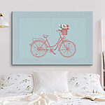 Tableaux Bicyclette avec des fleurs dans un panier