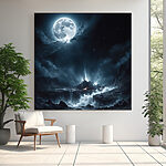 Tableaux La lune dans le ciel