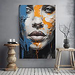 Tableaux Femme avec de la peinture sur le visage