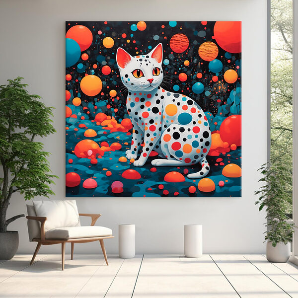 Chat à pois Tableaux Chat à pois