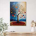 Tableaux Arbre avec des cœurs