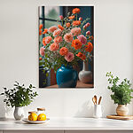 Tableaux Vase de fleurs devant une fenêtre
