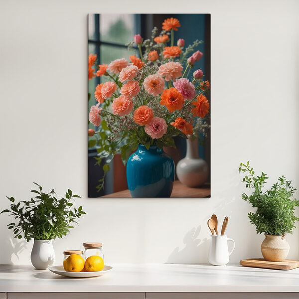 Vase de fleurs devant une fenêtre Tableaux Vase de fleurs devant une fenêtre