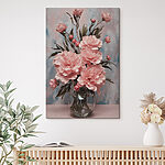 Tableaux Vase de fleurs roses