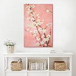 Tableaux Peinture d'une branche avec des fleurs blanches