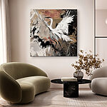 Tableaux Peinture d'une grue blanche