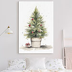 Tableaux Aquarelle d'un arbre de Noël
