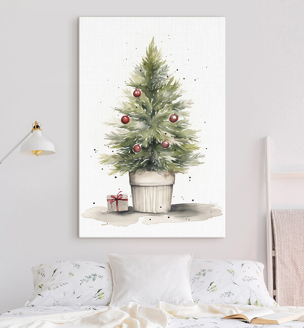 Aquarelle d'un arbre de Noël Tableaux Aquarelle d'un arbre de Noël