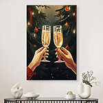 Tableaux Paire de mains tenant des coupes de champagne
