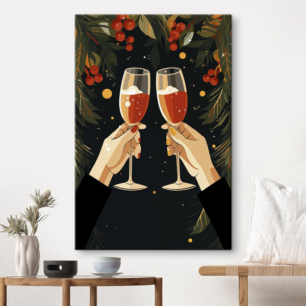 Paire de mains tenant des verres à vin Tableaux Paire de mains tenant des verres à vin